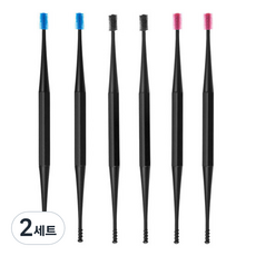 Blue Bucket 耳垢清潔掏耳棒 粉色 2入 + 藍色 2入 + 黑色 2入, 2套, 6入