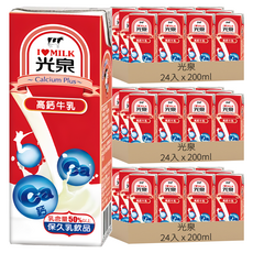 光泉 高鈣牛乳, 200ml, 72入