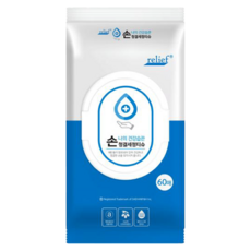 Relief 手部清潔濕巾 掀蓋型, 60張, 6包