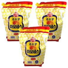 오뚜기 고소한 골드 마요네즈 스파우트팩, 3.2kg, 3개