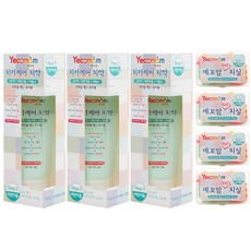 Yecomam 嬰兒牙膏 3入+牙線棒盒裝 4入, 60g, 1組
