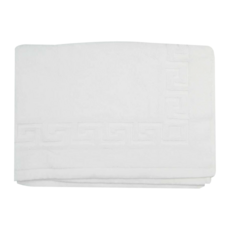 來福牌 浴墊 萬字邊 375G 100%棉 台灣製, 76 x 52cm, 白色, 1條