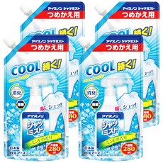 Hakugen 白元 衣物涼感噴霧補充包, 薄荷, 280ml, 4包