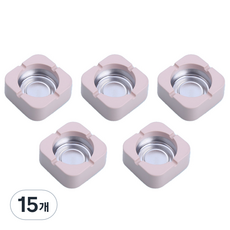 All Nine 柔和色彩方形菸灰缸, 粉紅色, 15個