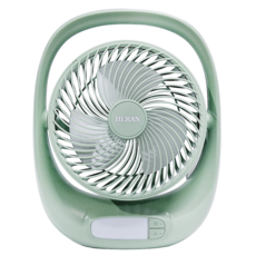 HERAN 禾聯 USB充電桌面立扇, 綠色, HUF-07GL310
