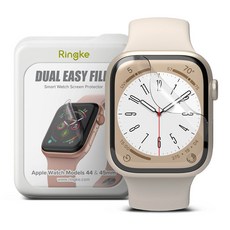 Ringke Apple Watch Dual Easy 螢幕保護貼 44/45mm 3片組, 混合顏色