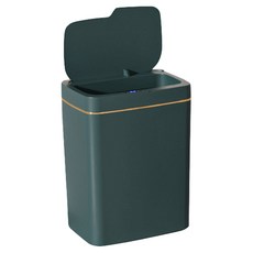 BQ014 輕奢智能垃圾桶, 環保電子元件, 15L/18L, 輕奢白/優雅綠, 26 x 18.5 x 30.5cm