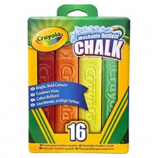 Crayola 繪兒樂 可水洗粉筆, 16支, 多色