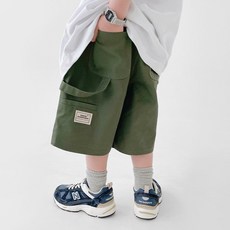 BerryCloset 兒童石紋工裝短褲