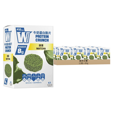 義美生醫 W PROTEIN 牛奶蛋白脆片 抹茶 4包, 12盒, 80g
