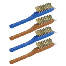 dailed 陳年污垢去除鋼絲黃銅刮刀刷, 4個, 隨機出貨