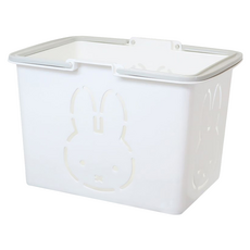 T'S FACTORY Miffy 米飛兔 塑膠手提籃, 白色, 1個