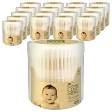 NATURE LOVE MERE 新生兒嬰幼兒護耳棉花棒, 100支, 3盒, 18盒