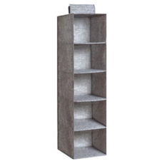 多層收納掛袋 五層, PP+棉麻布, 26 x 27 x 98cm