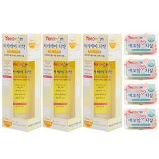 Yecomam 嬰兒牙膏 3入+牙線棒盒裝 40入 4盒, 60g, 1組