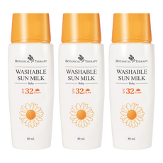 보타니컬테라피 베이비 워셔블 유아 썬밀크 SPF32 PA++, 80ml, 3개