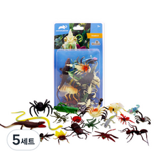 animal planet 動物星球 19 件組昆蟲爬行動物吸塑玩偶, 5套