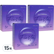 닥터카리나 피에스타 콘돔 판타스틱 프로 스킨 001, 5개입, 15개
