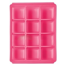 tgm 馬卡龍 白金矽膠副食品冷凍儲存分裝盒, 可按使用量調節 保鮮保存, 適用於微波爐洗碗機冰箱, M, 紅色, 1個, 25ml