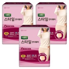 디펜드 여성용 스타일 언더웨어 파워 성인기저귀, 대형, 8개입, 3개
