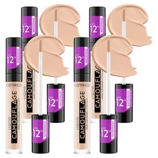 캐트리스 리퀴드 캐머플라지 하이 커버리지 컨실러 5ml, 005호 라이트 내추럴, 4개