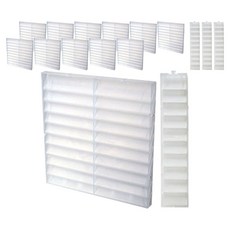 隱私保護窗簾 6 件組(25 cm)+ 2 件(5 cm), 半透明, 2組