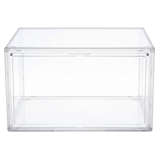 Craftsman In Storage 收納職人 時尚加厚加高防氧化透明磁吸鞋盒/收納盒/公仔收納櫃 36 x 28 x 21cm, 透明色, 1組