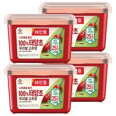 CJ Haechandle 減少鈉的太陽草韓國米辣椒醬, 500g, 4個