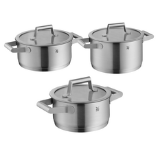 WMF 인덕션 컴포트라인 낮은 양수냄비 20cm + 낮은 양수냄비 16cm + 높은 양수냄비 20cm, 실버, 1세트
