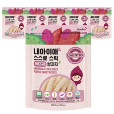 내아이애 스스로 야채 롱스틱 과자, 자색고구마, 30g, 6개