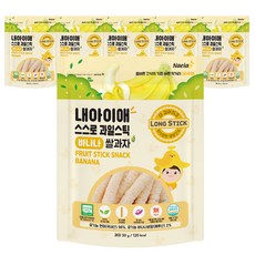 내아이애 유기농 스스로 과일 롱스틱, 바나나, 30g, 6개