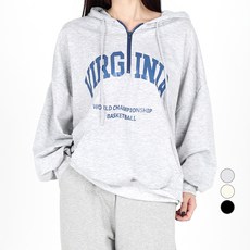 닷이프 여성용 레터링 집업 후드 티셔츠