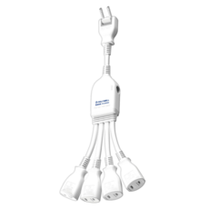 POLYWELL 寶利威爾 1 對 4 電源線組 可轉向插頭設計 台灣製造 安全耐用, PW15-T05-A086, 1個