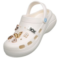 U.SEVEN 女性閃亮克駱格涼鞋, 白色, 240