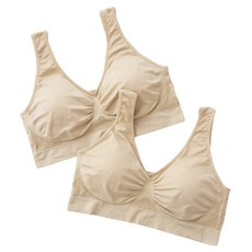 夏季涼感大尺碼無鋼圈內衣 2件組