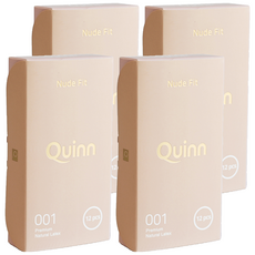Quinn 001 누드핏 무꼭지형 콘돔, 12개입, 4개