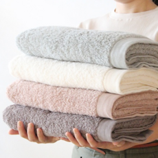 kontex PRIMAVERA 超細纖純棉蓬柔素面浴巾 70x130cm 日本製造, 象牙黃, 1個