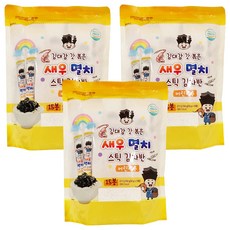 韓味不二 兒童海苔酥 蝦&鯷魚味 10g*15, 150g, 3袋