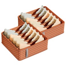 조이베리 다용도 서랍형 속옷 브라 칸막이 정리함, 와인레드, 2개