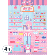 산리오 꾸미기 스티커 마이멜로디, 핑크, 4개