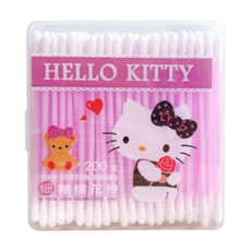 Hello Kitty 細軸棉花棒, 200支, 1盒