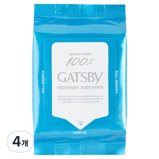 갸스비 파우더 데오드란트 바디페이퍼 쿨 시트러스 대용량 30p, 4개, 189g
