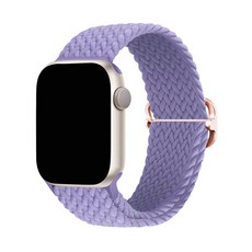 스페이스쉴드 스마트워치 버클형 브레이드 솔로루프 밴드 스트랩, 라벤더