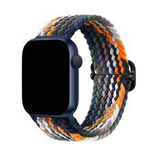 스페이스쉴드 스마트워치 버클형 브레이드 솔로루프 밴드 스트랩 42 / 44 / 45 mm, 인디고