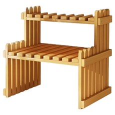 德利生活 階梯式楠竹花架 楠竹材質堅硬 適合家居擺設 長27CM 寬21CM 高30CM, 原色30款 桌面無附輪, 1個