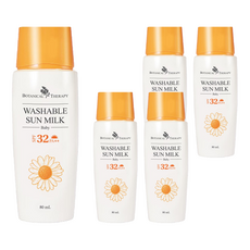 보타니컬테라피 베이비 워셔블 유아 썬밀크 SPF32 PA++, 80ml, 5개