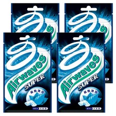 Airwaves 極酷嗆涼無糖口香糖 薄荷, 28g, 4包