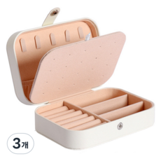 세컨드베스트 사각 이중 보관 악세사리보관함 16 x 11 x 5 cm, 화이트, 3개