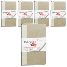 하네뮬레 다이어리 플렉스 리필 무지 스케치북 100g DF01, 104 x 182 mm, 80매, 5개