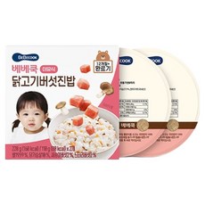 베베쿡 완료기 닭고기버섯진밥 실온이유식 2p, 혼합맛(닭고기/버섯), 220g, 1개